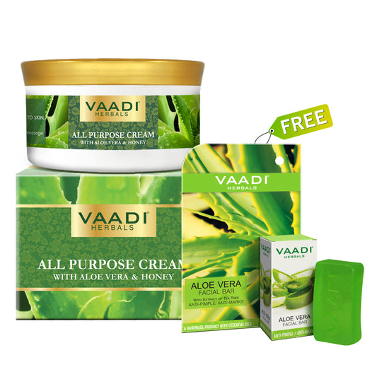Organic All Purpose Cream (150 gms) with free Organic Aloe Vera Facial Bar (25 gms)
