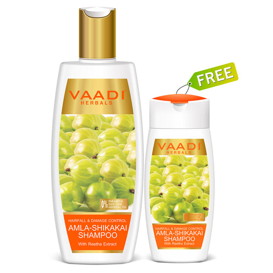 Hairfall & Damage Control Shampoo (Indian Gooseberry Extract)  (350 ml/12 fl oz)  with free Hairfall & Damage Control Organic Shampoo (Indian Gooseberry Extract) (110 ml/4 fl oz)