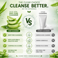 Organic Aloe Vera Deep Pore Cleansing Milk with Lemon Extract - Cleanses & Softens Skin - Locks In Moisture All Day (350 ml/ 12 fl oz)