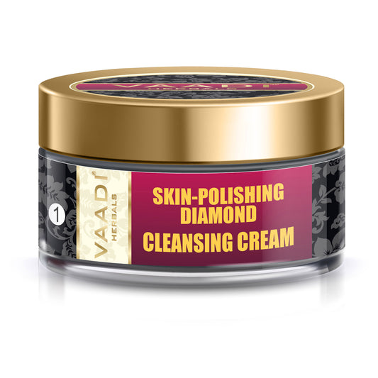 Skin Polishing Organic Diamond Cleansing Cream with Diamond Ash & Orange Oil - Hydrates & Nourishes Skin ( 50 gms/2 oz)