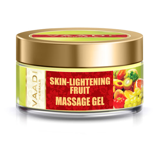 Skin Lightening Organic Fruit Massage Gel with Orange Extract & Turmeric - Removes Sun Tan - Lightens Complexion ( 50 gms /2oz)