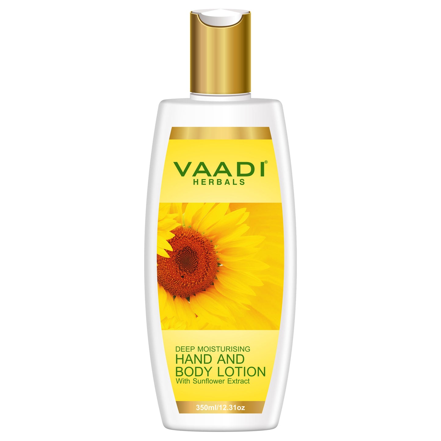 Organic Hand & Body Lotion with Sunflower Extract - Enhances Water Retention in Skin - Keeps Skin Soft (350 ml/12 fl oz)