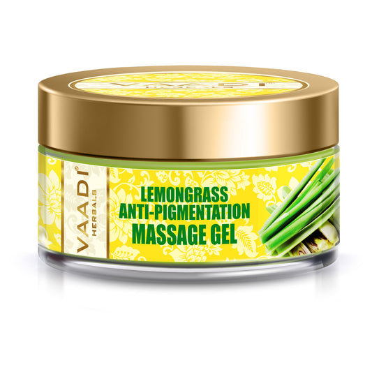 Anti Pigmentation Organic Lemongrass Massage Gel - Unclogs Pores - Makes Skin Smooth & Clear (50 gms / 2 oz)