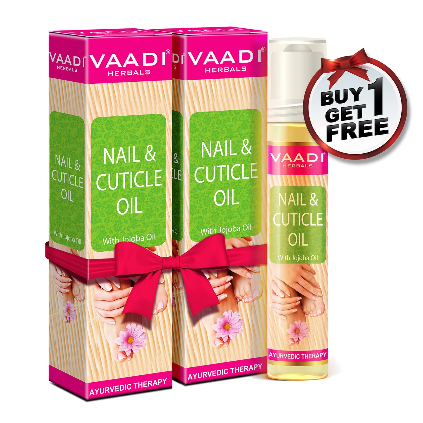 Organic Nail & Cuticle Oil with Jojoba Oil - Heals Redness & Pain - Strengthens Thin & Brittle Nails (10 ml/ 0.4 fl oz) (Buy 1 Get 1 Free)