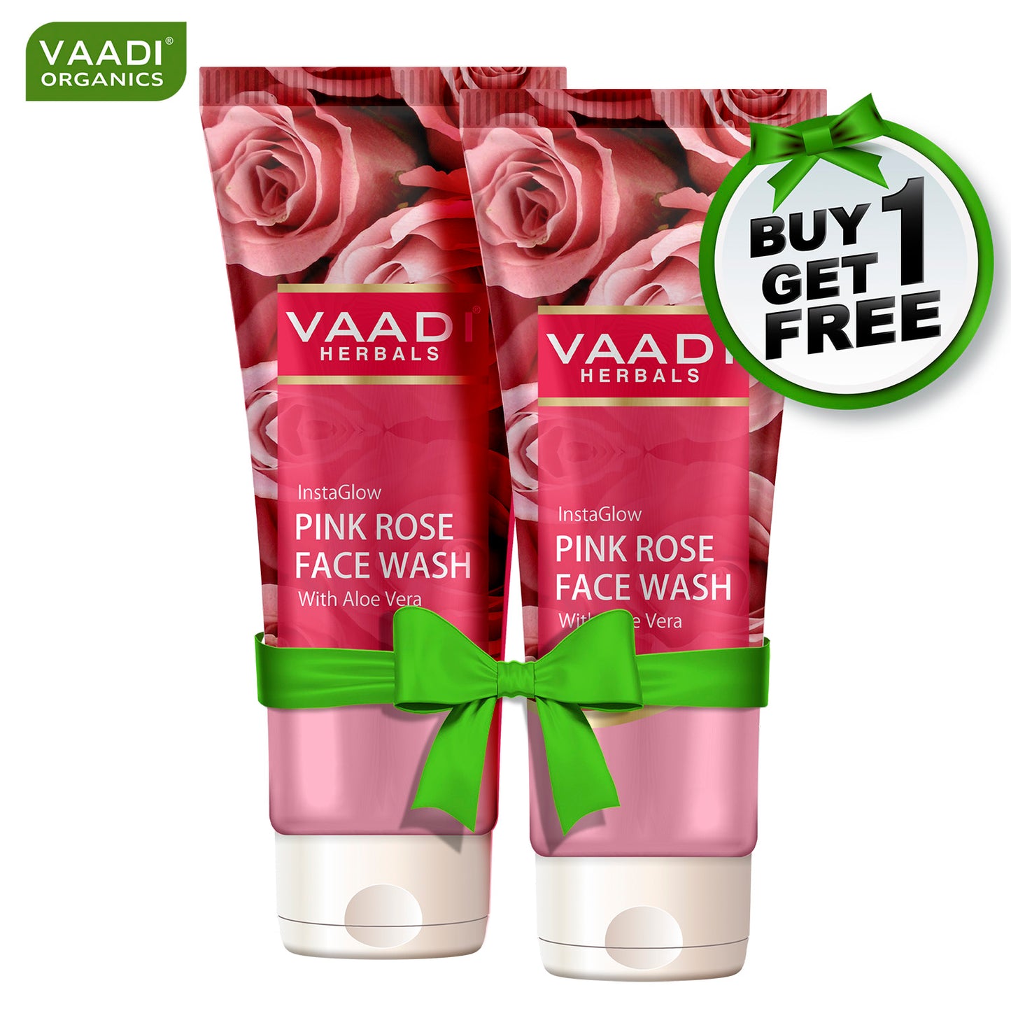Insta Glow Pink Rose Face wash with Aloe vera extract (60 ml/2.1 fl oz) (Buy 1 Get 1 Free)
