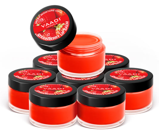 Nourishing Organic Strawberry and Honey Lip Balm (8 x 06 gms/0.25 oz)