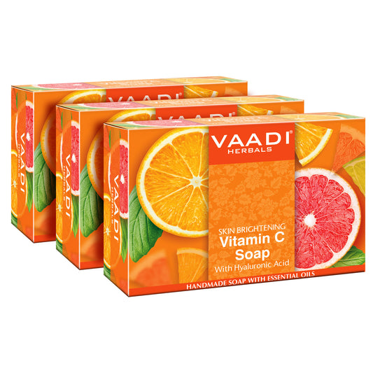 Organic Vitamin C Soap with Hyaluronic Acid (3 x 75 gms / 2.7 oz)