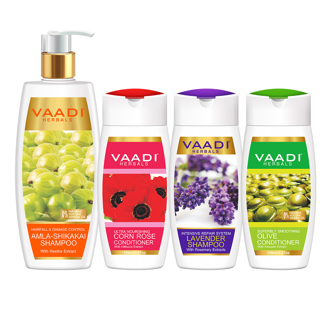 Organic Hair Care Set - Reduce Hairfall, Promotes Hair Growth - Adds Shine to Hair