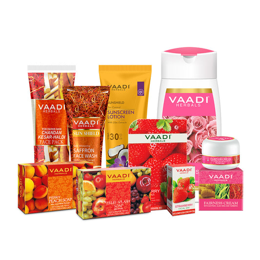 Organic Skin Brightening Set - Get Visibly Fair Skin. Removes Blemishes, Pigmentation & Spots