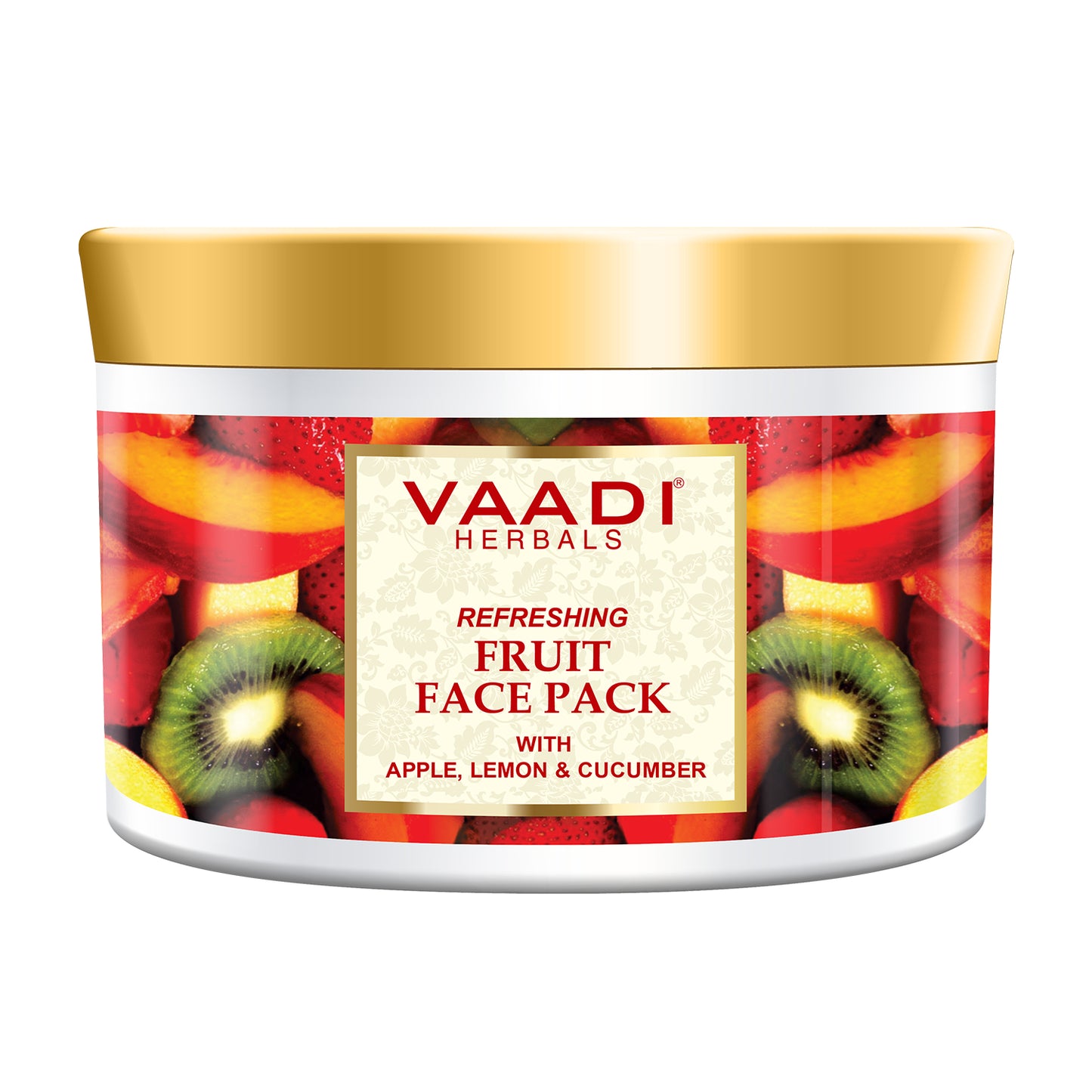 Refreshing Organic Fruit Face Pack with Apple, Lemon & Cucumber ( 600 gms/21.2 oz)