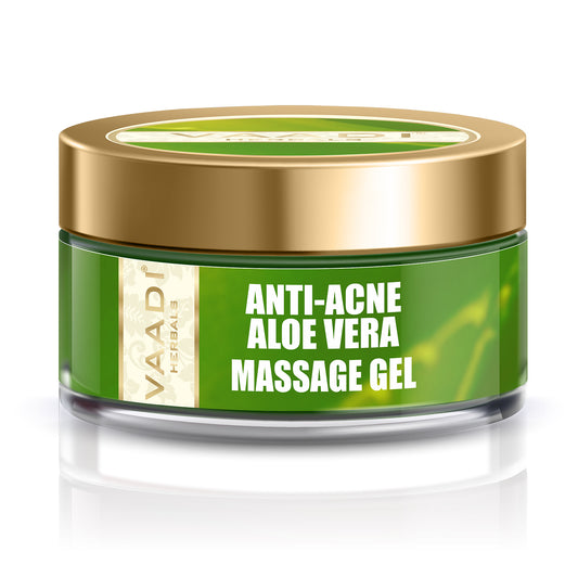 Anti Acne Organic Aloe Vera Massage Gel - Removes Skin Impurities - Keeps Skin Soft (50 gms/ 2 oz)