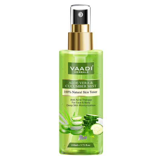 Aloe Vera & Cucumber Mist - 100% Natural Skin Toner (110 ml / 3.71 fl oz )
