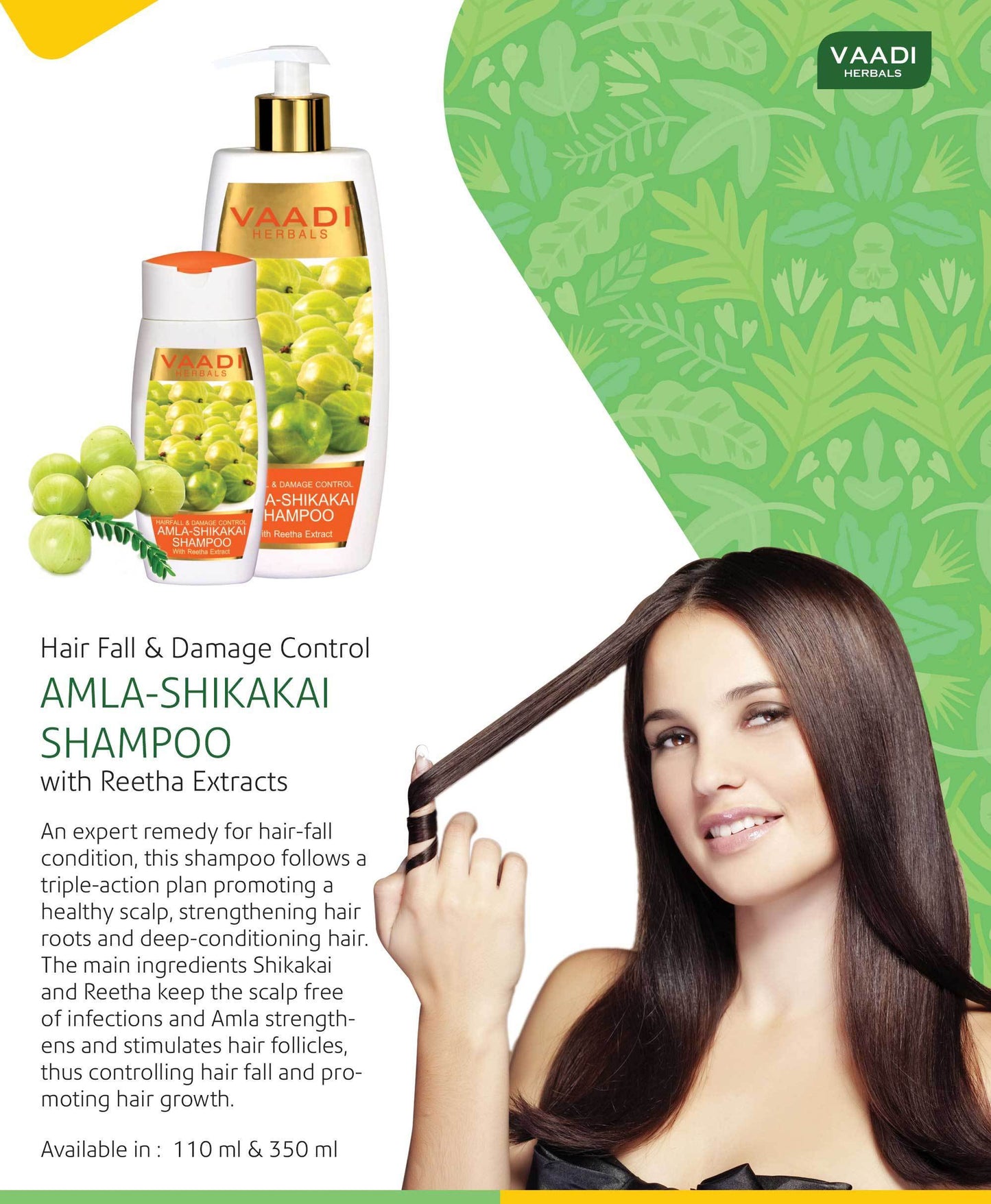 Hairfall & Damage Control Organic Shampoo (Indian Gooseberry Extract) - Promotes Hair Growth - Adds Shine to Hair (350 ml/12 fl oz)