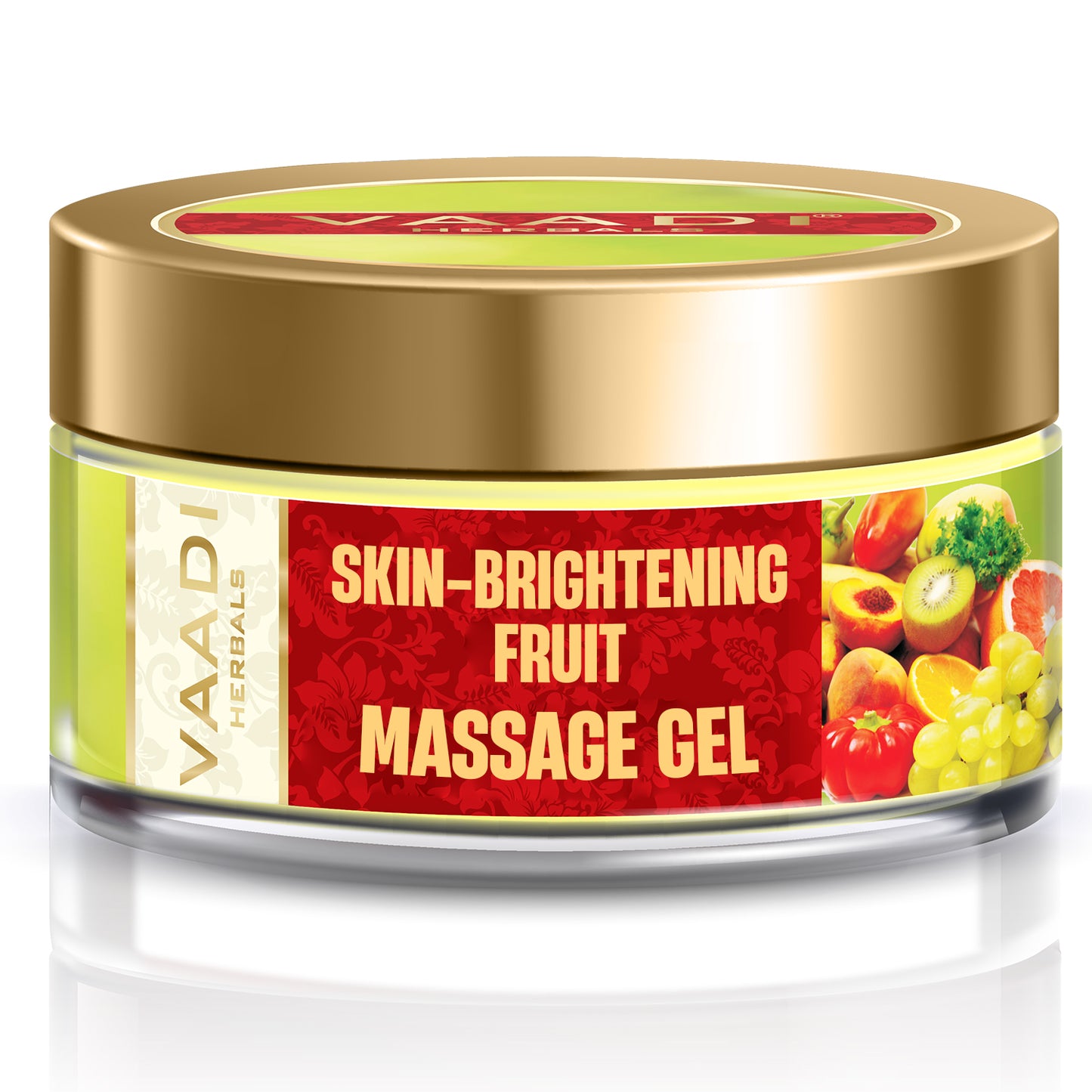 Skin Lightening Organic Fruit Massage Gel with Orange Extract & Turmeric - Removes Sun Tan - Lightens Complexion ( 50 gms /2oz)