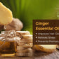 Organic Ginger Essential Oil - Tones Skin, Prevents Hairfall, Soothing Woody Aroma - 100% Pure Therapeutic Grade (10 ml/ 0.33 oz)