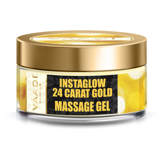Organic 24 Carat Gold Massage Gel with Sandalwood & Turmeric - Clears Oil & Impurities - Makes Skin Luminous ( 50 gms / 2oz)