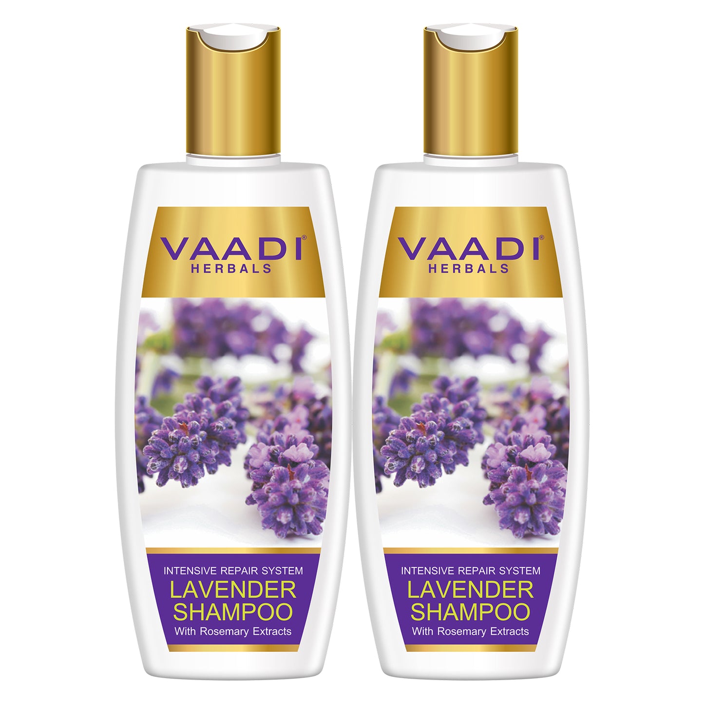 Intensive Repair Organic Lavender Shampoo with Rosemary Extract- Improves Hair Growth - Ultra Nourishing (2 x 350 ml/ 12 fl oz)