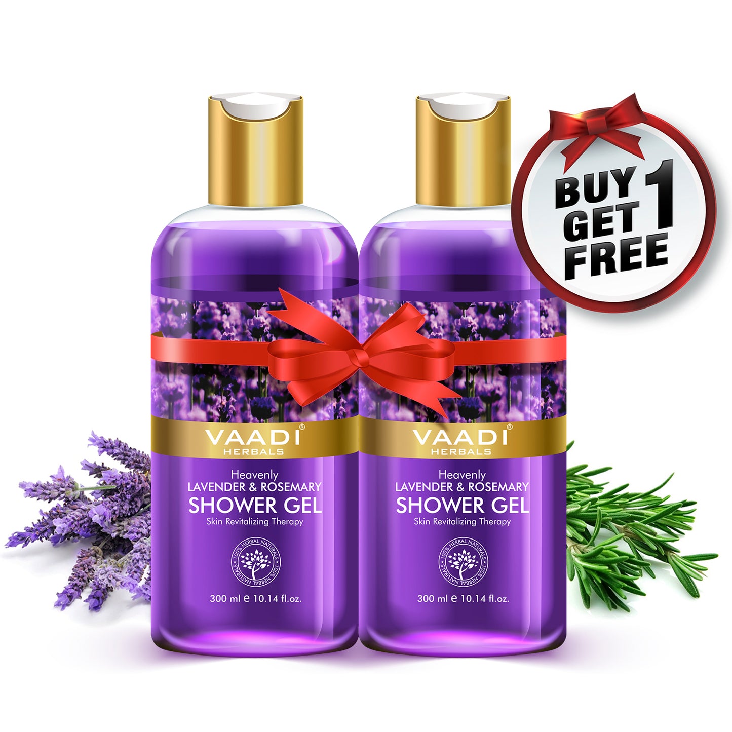 Organic Lavender & Rosemary Shower Gel - Skin Rejuvenating Therapy (2 x 300 ml / 10.2 fl oz) - <span>(Buy 1 Get 1 Free)</span>