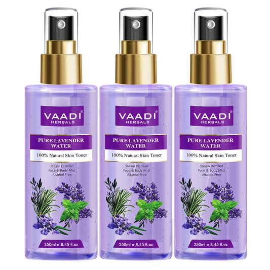 Lavender Water -100% Natural & Pure Skin Toner (3 x 250 ml / 8.5 fl oz )
