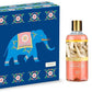 Royal India Organic Shower Gels Gift Box - Luxurious Saffron 300 ml & Divine Honey Sandal 300 ml - Exotic Bathing Experience