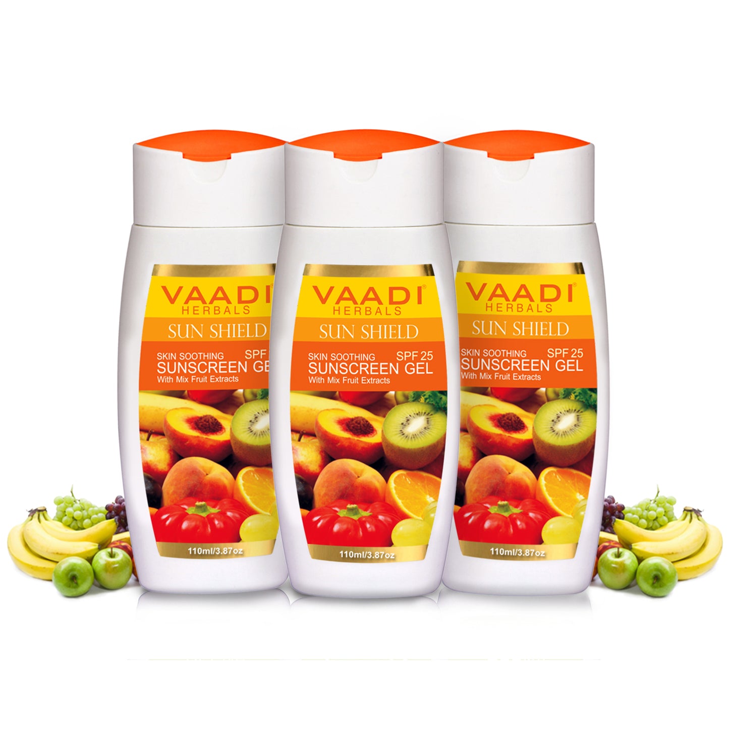 Sunscreen Gel With Mix Fruit Extract SPF 25 (3 x 110 gms / 4 oz)