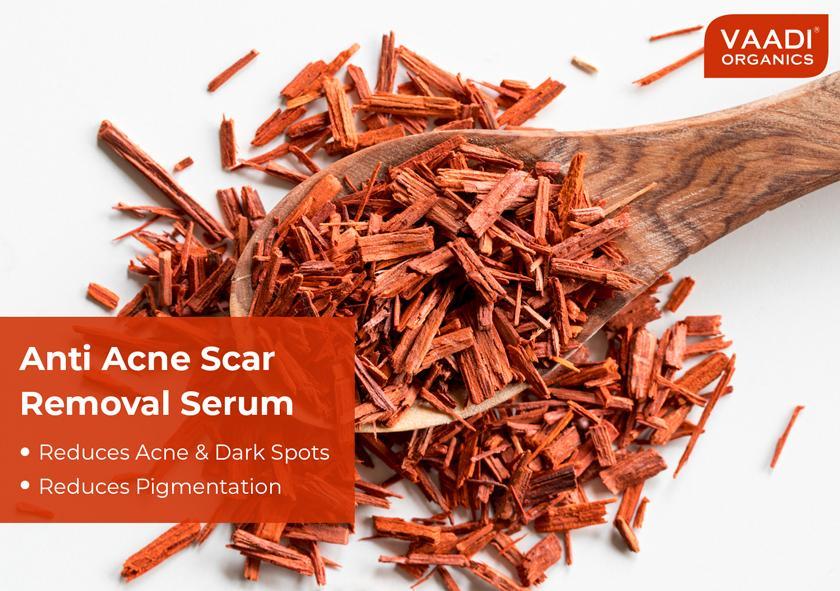 Pack of 2 Organic Scar Removal Serum (Pure Mix of Sandalwood Oil, Steam Distilled Neem & Fenugreek Extract) - Reduces Acne, Dark Spots & Pigmentation (2 x 10 ml/ 0.33 oz)