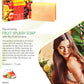 Organic Fruit Splash Soap with Orange, Peach, Lemon & Green Apple - Multivitamin Rich - Keeps Skin Nourished (3 x 75 gms/2.7 oz)