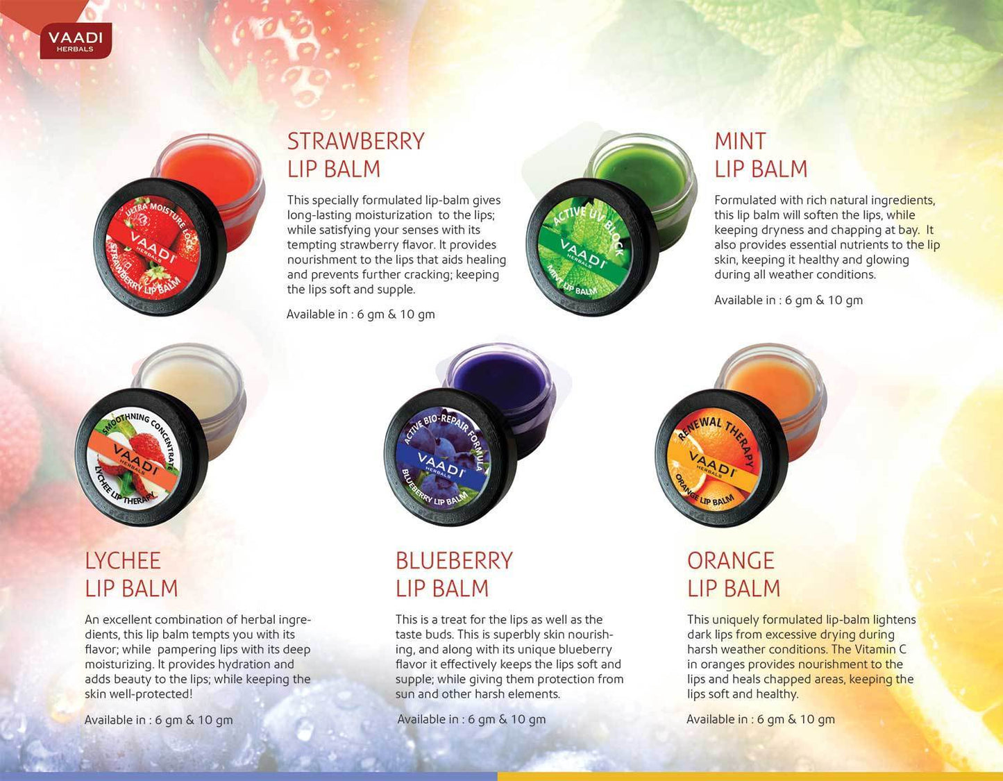 Nourishing Organic Strawberry and Honey Lip Balm (4 x 10 gms/0.4 oz)