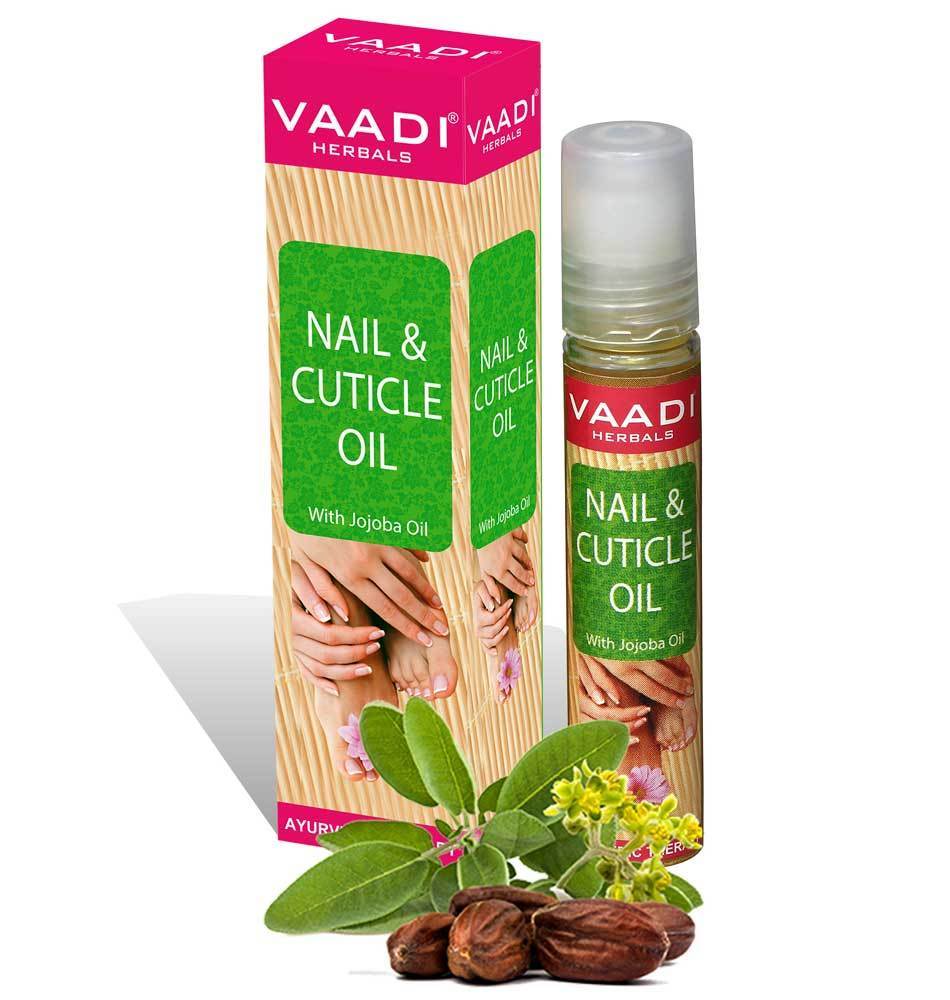 Organic Nail & Cuticle Oil with Jojoba Oil - Heals Redness & Pain - Strengthens Thin & Brittle Nails (10 ml/ 0.4 fl oz)