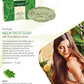 Organic Neem Soap with Pure Neem Leaves - Detoxifies Skin - Prevents Skin Breakouts (12 x 75 gms / 2.7 oz)