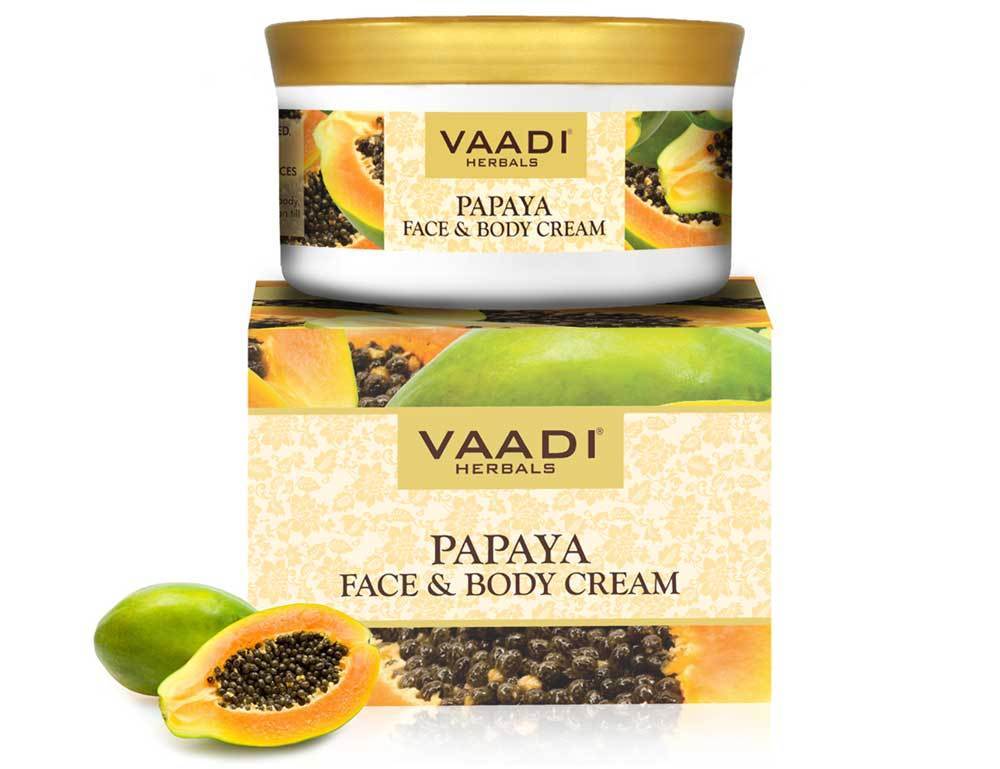 Organic Papaya Face & Body Cream - Maintains Skin Elasticity - Keeps Skin Youthful (150 gms/ 5.3 oz)