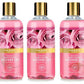 Enchanting Organic Rose & Mogra Shower Gel - Skin Brightening Therapy - Lightens Spots & Patches (3 x 300 ml / 10.2 fl oz)